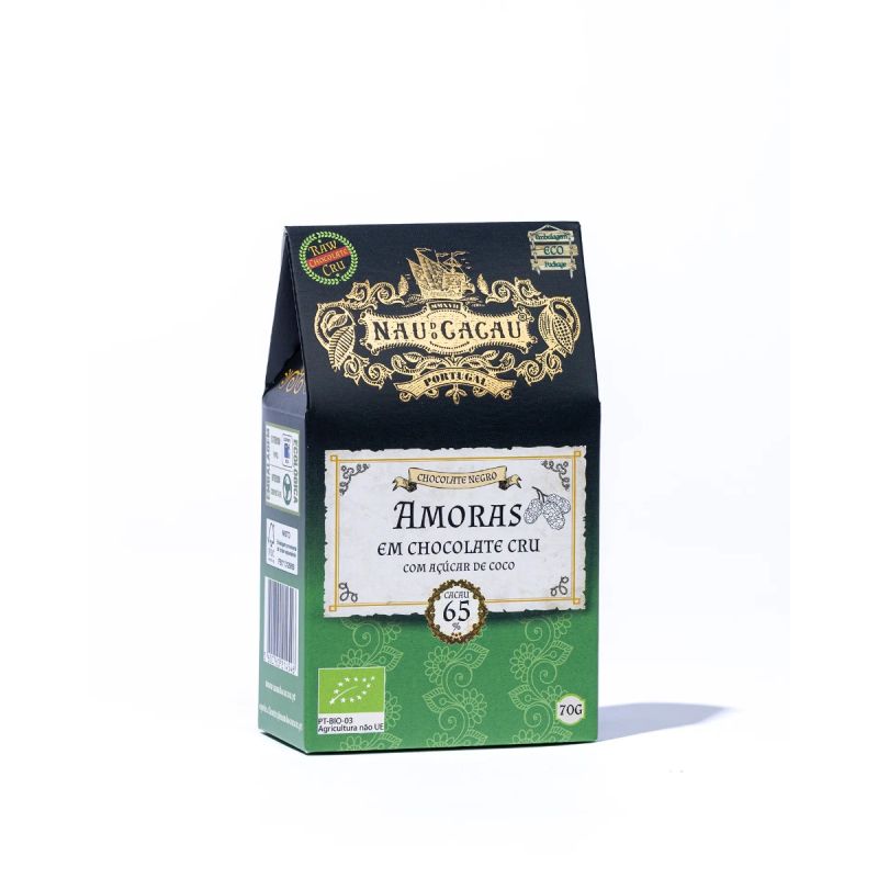 Amoras em chocolate cru