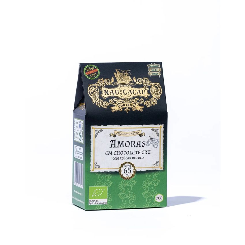 Amoras em chocolate cru