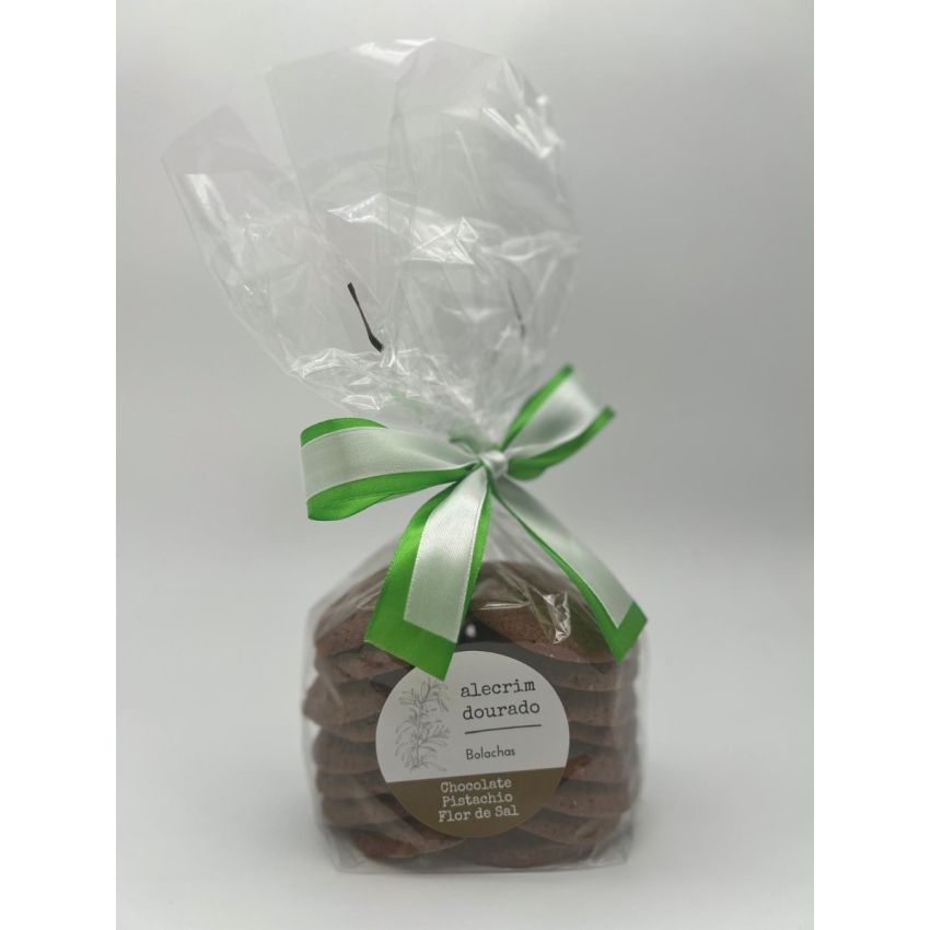 Bolachas de Chocolate com pistachio e Flor do Sal