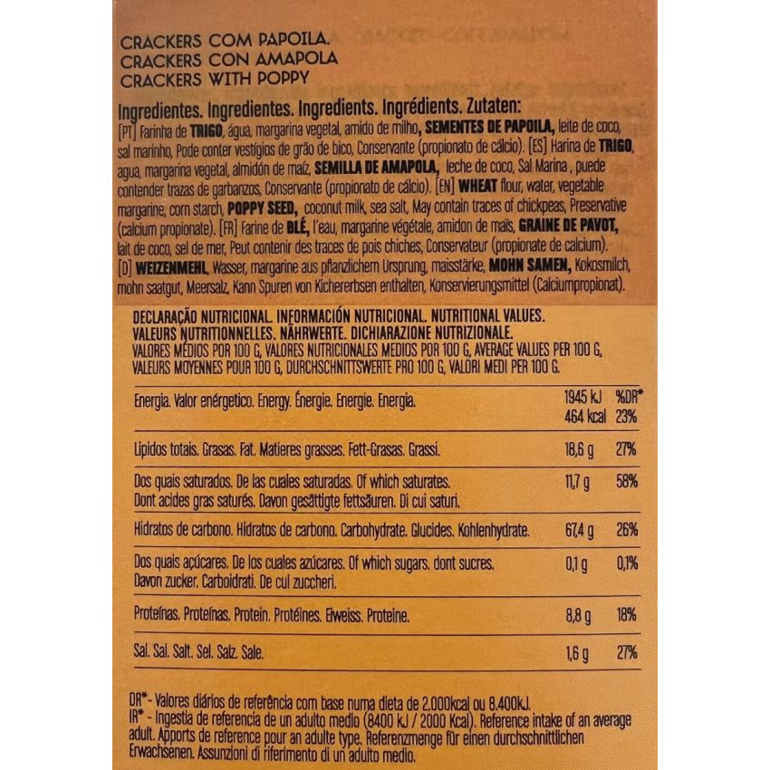 Crackers Capinhas - VEGAN